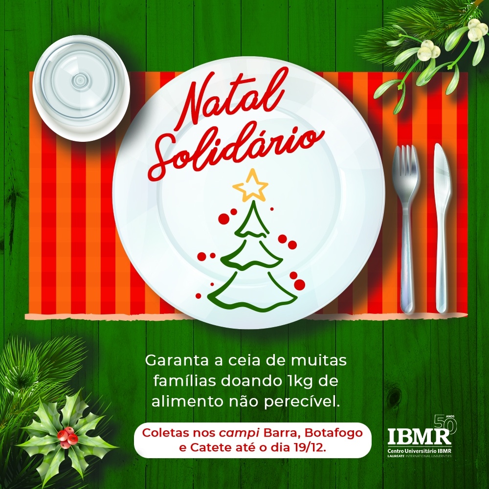 IBMR recebe alimentos não perecíveis para campanha “Natal Solidário”
